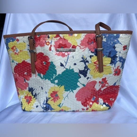 Nine West It Girl Sequin Floral Tote Purse - Picture 2 of 14